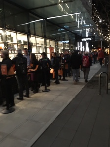 The line for the Amazon Go store!